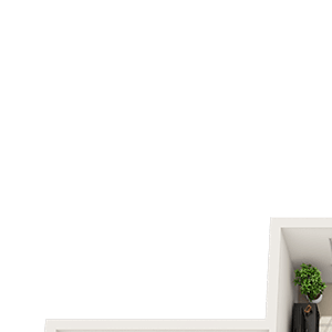 2 Bed 2 Bath 1043 square feet floor plan